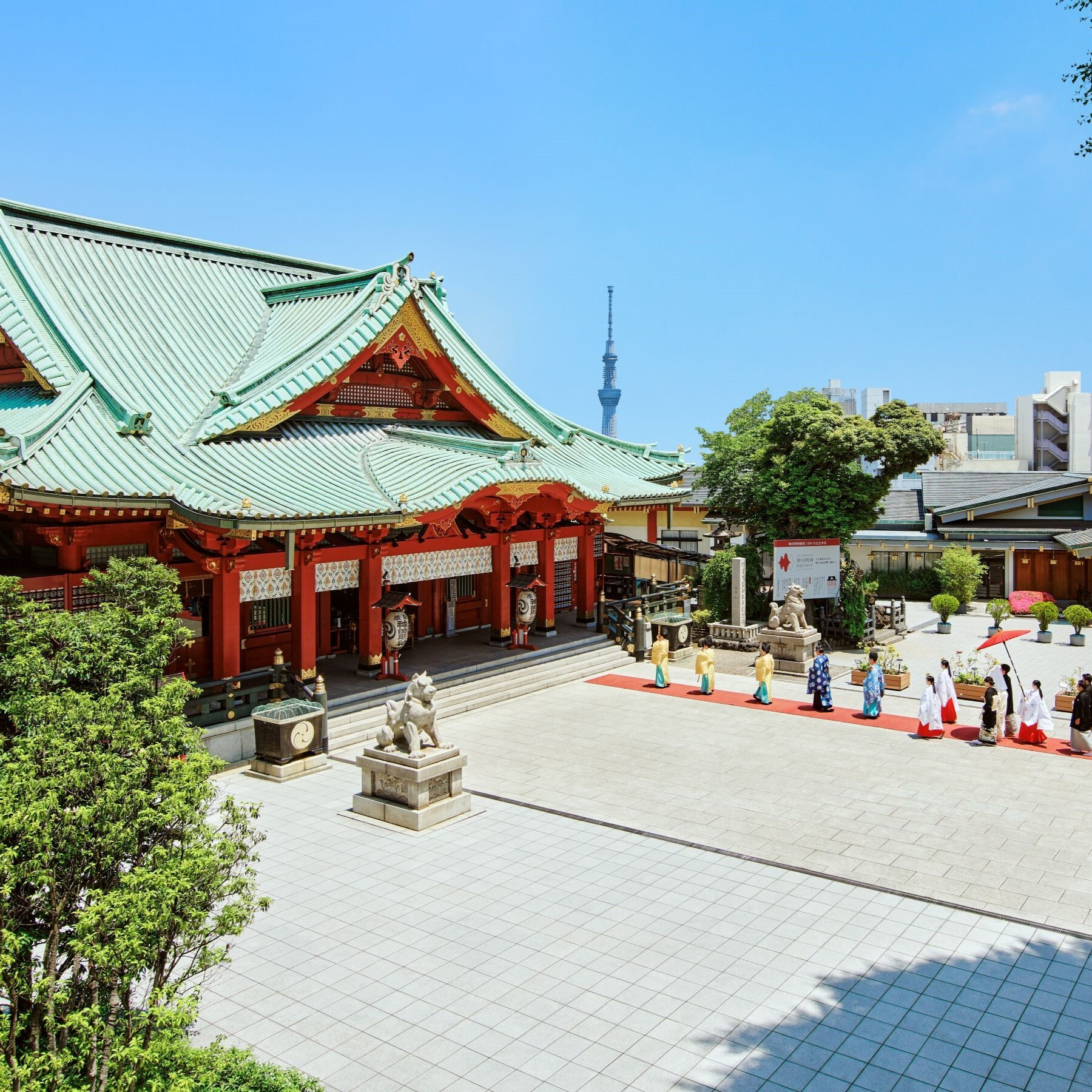 【2025年3月まで】桜咲き誇る人気シーズン＊雅な花嫁行列から始まる神前式（60名315万→250万円）